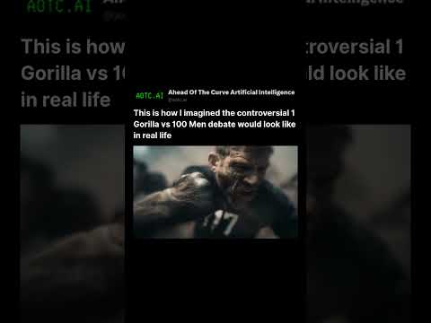 This is how 1 Gorilla vs 100 Men fight would look like in real life #100menvs1gorilla #aivideo #ai