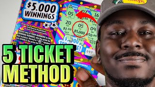 Does the 5 Ticket Method Work!? Lottery Scratch Off Jackpot Challenge