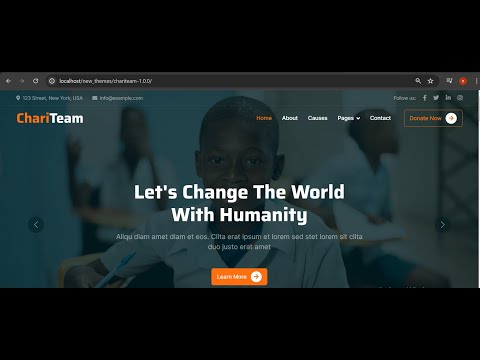 CHARITY/DONATION WEBSITE DESIGN with free source code
