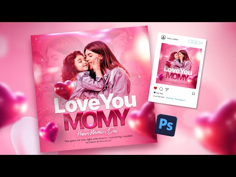 Mother's Day Social Media Post Design | Photoshop Tutorial