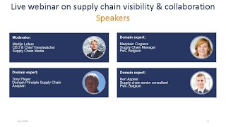 Recorded webinar: Supply chain visibility & collaboration