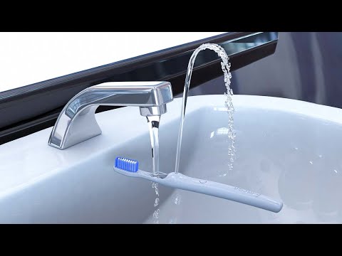 Fountain Toothbrush for Rinsing