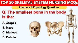 Top 50 Skeletal System Nursing MCQs | Anatomy and Physiology