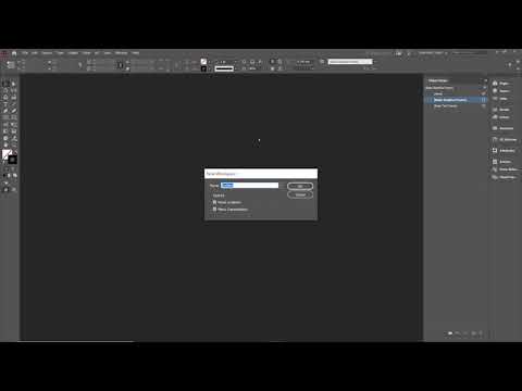 Make use of the Workspaces in InDesign