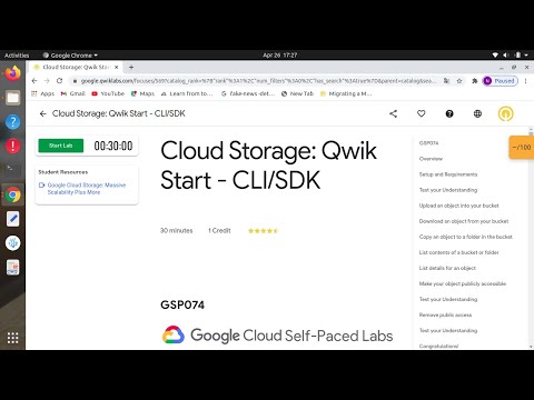 Cloud Storage: Qwik Start CLI /SDK | GSP074