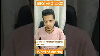Word of the day!! Ace Your English Preparation!! #ibpsafo2022 #ibpsafo #englishwords #shorts