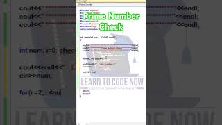 Prime Number Check. #programmingtips #codingandprogramming #coding #codinglife#computerscience #code