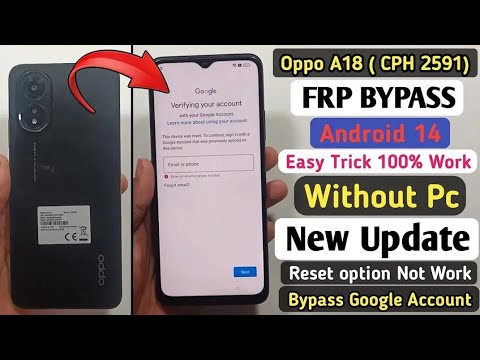 Oppo A18 FRP Bypass Android 14 | New Trick  | Oppo A18 Google Account Bypass Without Pc | FRP Unlock