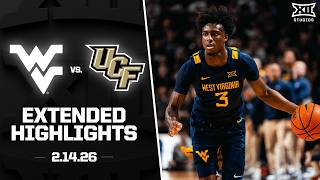 West Virginia vs. UCF Extended Highlights | 2025-26 Big 12 Men's Basketball