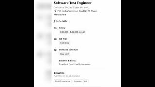 Software Test Engineer#fresher #experienced #youtubeshorts #getemployed #softwaretestingjobs #qajobs