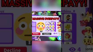 MASSIVE OVERPAYY!! #shorts #adoptme #roblox #adoptmetrades