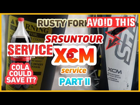 Suntour XCM fork disassembling  Part II - rusty fork legs
