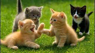 Beautiful Kittens Playing On The Grass - Cat Sounds, Beautiful Cat Videos