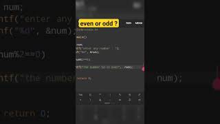 how to check even and odd with C code #programminginc #clanguage #imrankhan #imrankhanPti