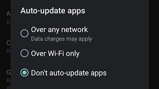 How to stop auto update apps in android
