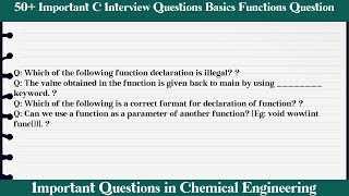 MCQ Questions C Interview Questions Basics Functions with Answers
