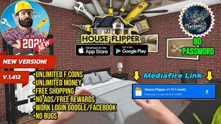 House Flipper Mods Apk V.1.412|| (Unlimited Money) (Unlimited F Coins) NO PASSWORD