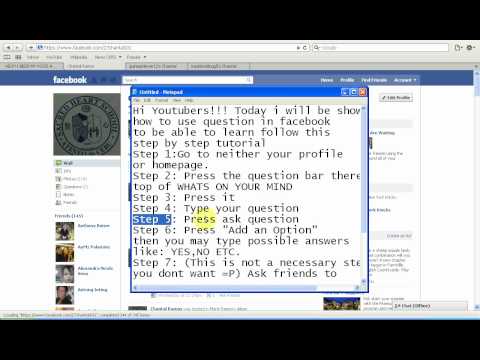 How to Use "Question" in Facebook (READ DESCRIPTION)