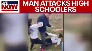 WILD VIDEO of man attacking high schoolers at ICE protests