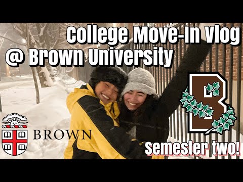 College Move In Day Vlog (Sophomore Year- Semester 2) @ Brown University || Cecile S
