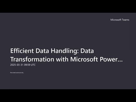 Efficient Data Handling: Data Transformation with Microsoft Power Query