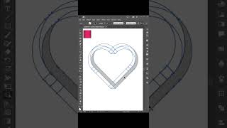Modern 3D Gradient love logo | Adobe illustrator tutorial #shorts #ytshorts #logo
