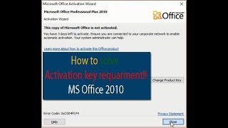 How to solve MS Office 2010 Activation Problem