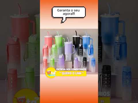 Kit 3 Garrafa Agua Squeeze Galão Com Adesivos Lembretes beber Agua