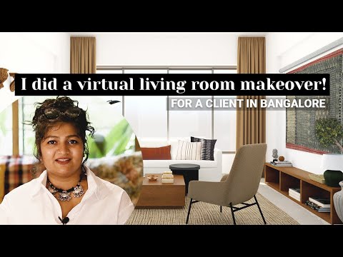 Online Interior Design Service | Living Room Makeover | 2BHK Bengaluru