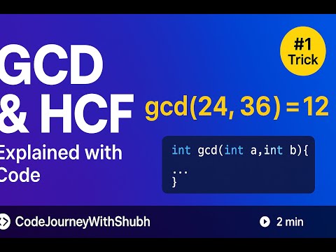 GCD & HCF in Java | Brute Force to Best Approach | CodeJourneyWithShubh