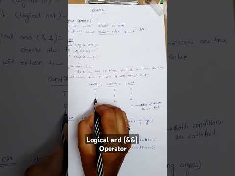 What is Logical Operators ?? Types of logical Operators