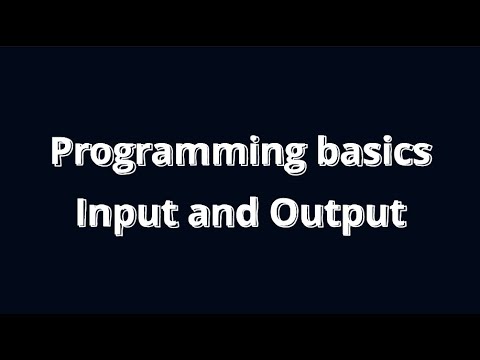 Basics of programming. Input and output. EP01
