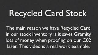 Recycled Card Stock Saving Dollars proofing Gramity 1280 x 720pix