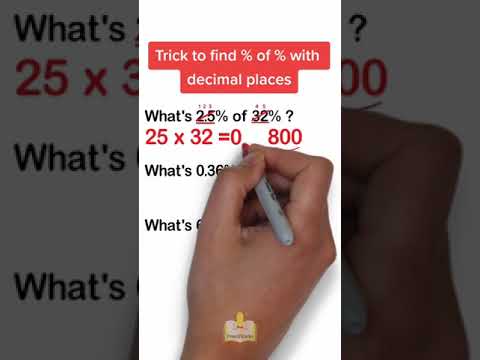 Trick to find percentage of percentage with decimal places #math #mathtricks #studytips   #learn