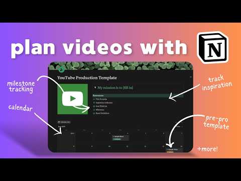How I Plan YouTube Videos in Notion (with template!)