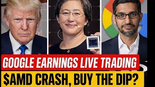 AMD Stock CRASH, Google Earnings, Job Data Today | Live Trading Stocks Futures