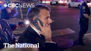 #TheMoment Macron called Trump over a presidential traffic jam