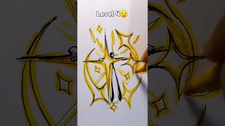 stickman light in different level 1-7 #shorts #art #drawing #stickman