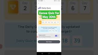 Xenea QUIZ ANSWER May 30th #blockchain #cryptocommunity