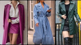 150+ Leather long coats for ladies #leather #winter #2024 #trending #trend