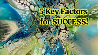 376. Coasters with 5 Elements for Success. Acrylic Painting #fluidart #art