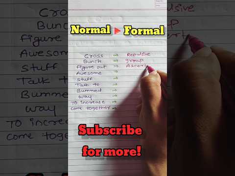 Normal english vs formal English #english #vocabulary #education #fyp #viralshorts #shorts #reels