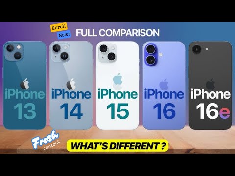 iPhone 13 vs iPhone 14 vs iPhone 15 vs iPhone 16 vs iPhone 16e: Full Comparison (2025 Edition)