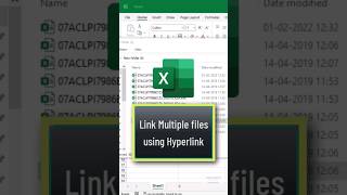 Link multiple files using hyperlinks function #excel #vikominstitute #hyperlinks