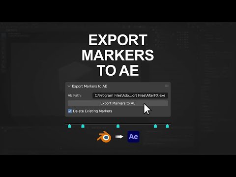 (24) Blender Markers To Ae | One-Click Timeline & Camera Sync for After Effects