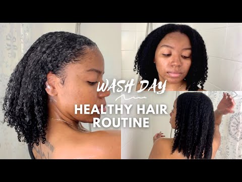 WASH DAY ROUTINE | MOISTURE & STRENGTH BALANCE | STRAIGHT HAIR NATURAL #washday