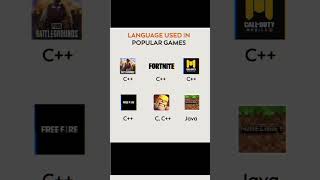 Language used in popular games #freefire #coc #gamedevelopment  #gamecoding #minecraft