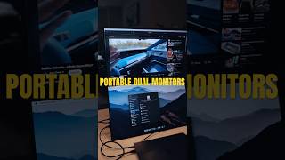 This Portable Dual Monitor Setup is Insane 🔥🤯😲 #desksetup #homeofficesetup #aesthetic