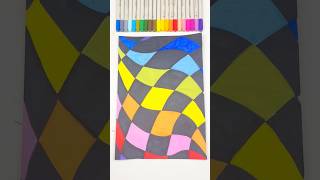 Visual art with satisfying paint markers ✨🎨🙉 #art #drawing #opticalillusion #visualart #paint