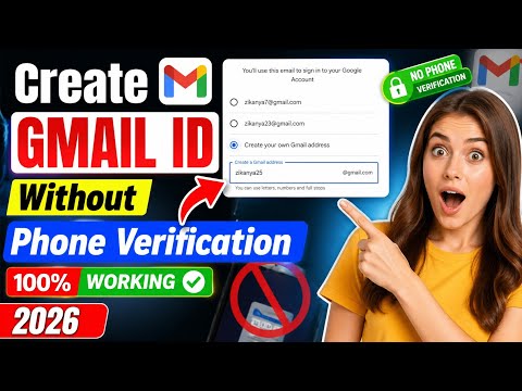 Create Gmail I'd without phone verification 100% working 2026 | unlimited gmail account 